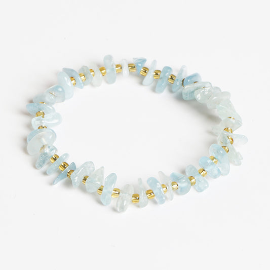 Natural aquamarine bracelet